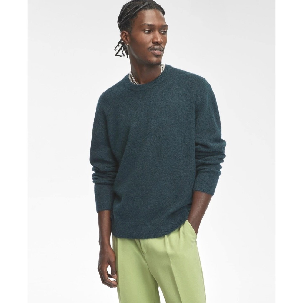 Mode of One Mens Deep Malachite Teal Crewneck Sweater Small New